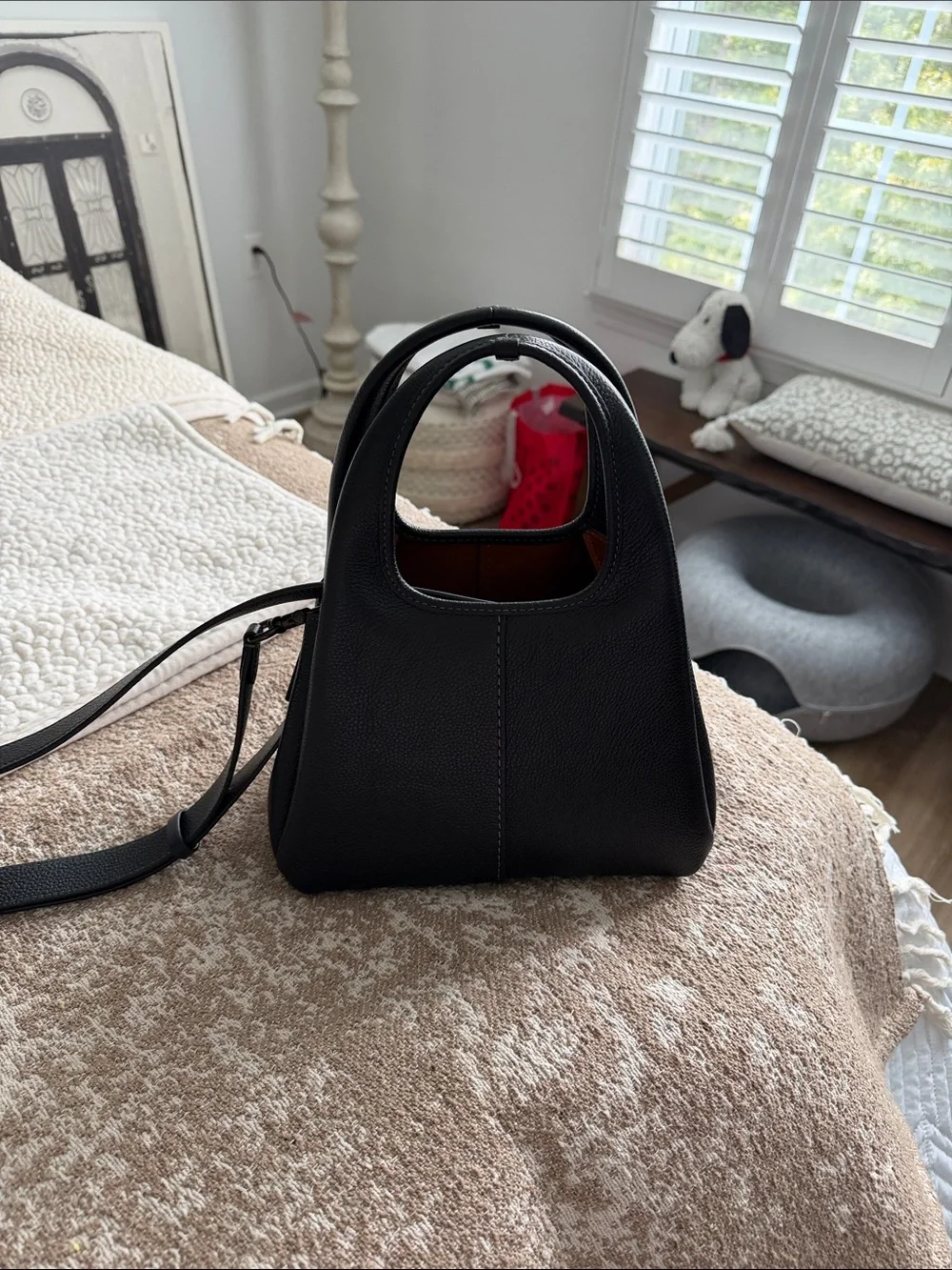 Coach Black Leather Mini Tote with Removable Strap - Women Bags